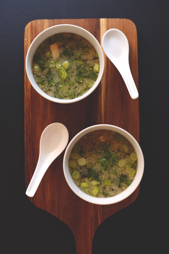Tofu Miso Soup by Minimalist Baker