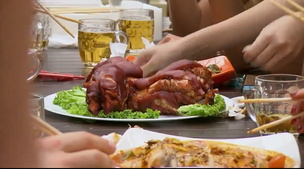 Bullfrog and Pig Feet in Singapore