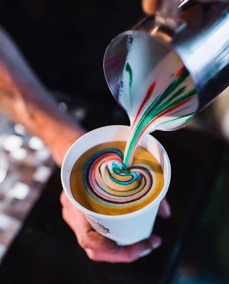 rainbow latte