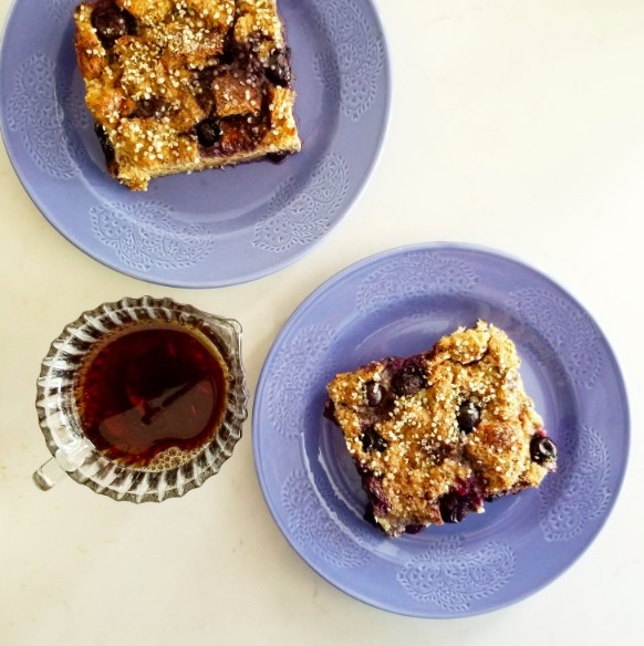 Blueberry French Toast with Maple Syrup