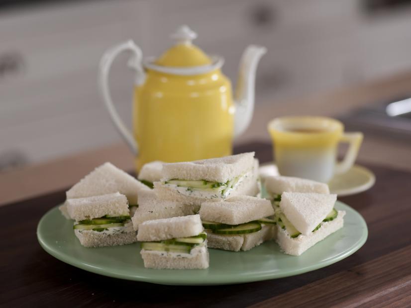 sandwich https://www.foodnetwork.com/recipes/melissa-darabian/cucumber-and-lemony-dill-cream-cheese-tea-sandwiches-recipe-2010396